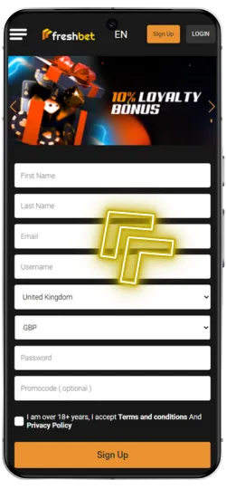 Freshbet official website sign up