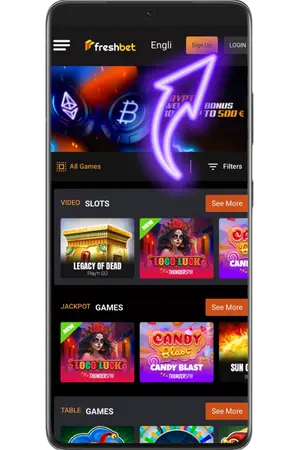 Click on the login button щоб Freshbet login