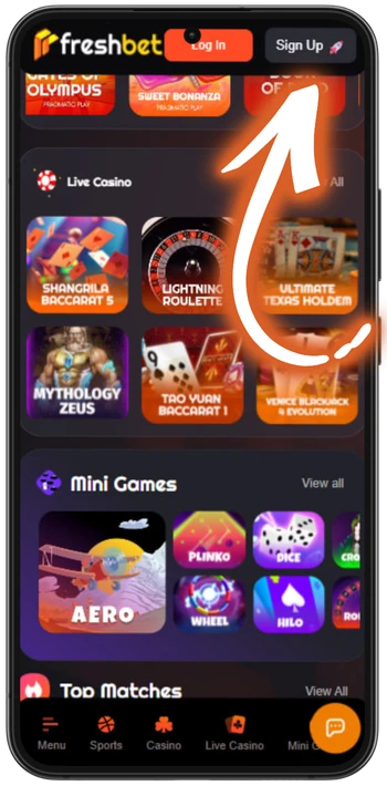 Freshbet registration